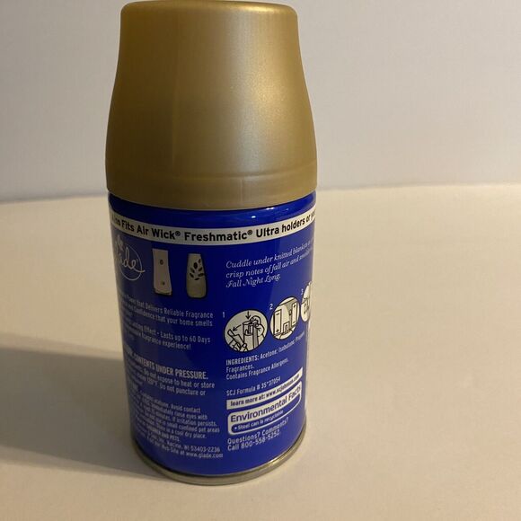 1 Count Glade Fall Night Long Oil Infused Automatic Spray Refill 6.2 Oz - Picture 3 of 5